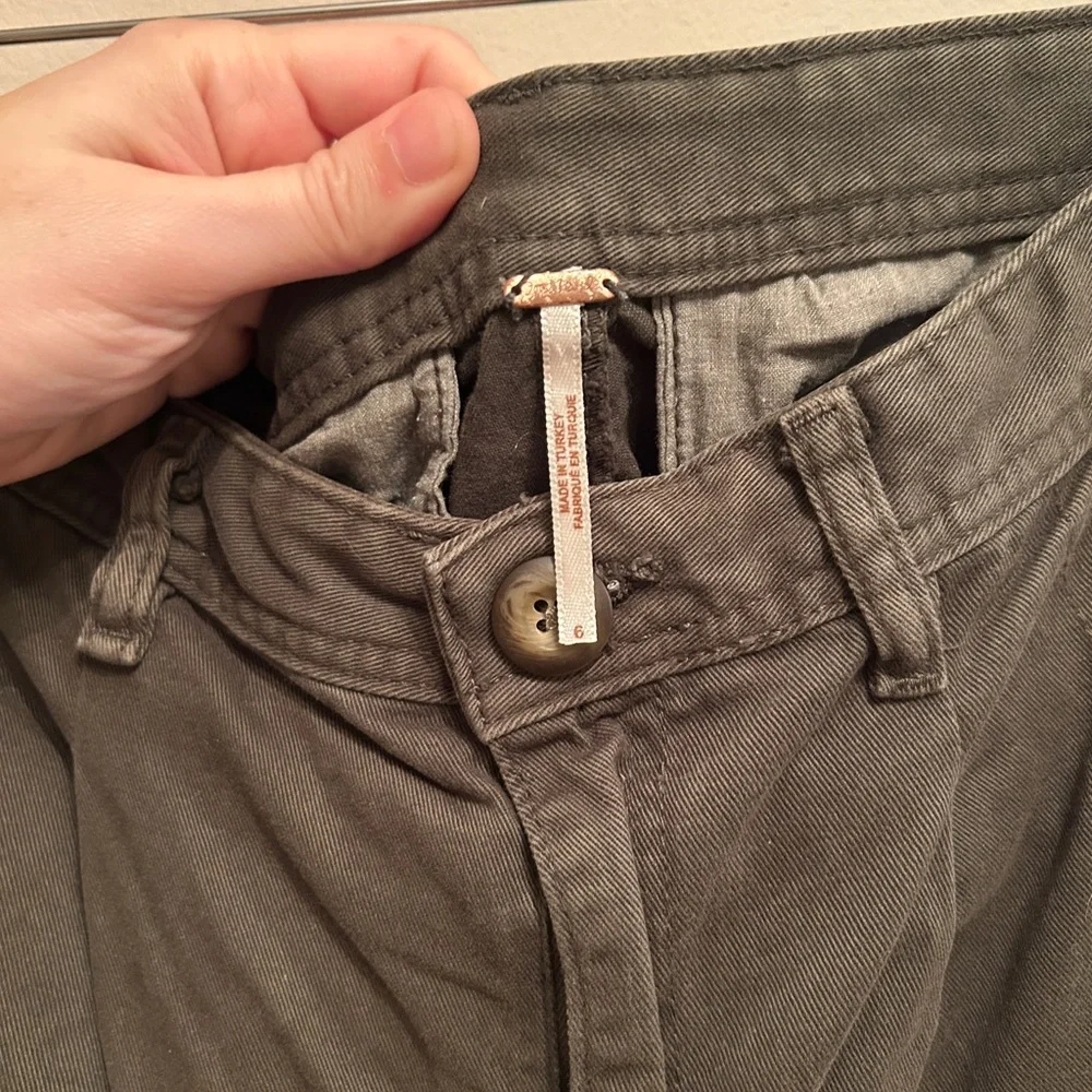 Free People Olive Green Trousers - Picture 3 of 4